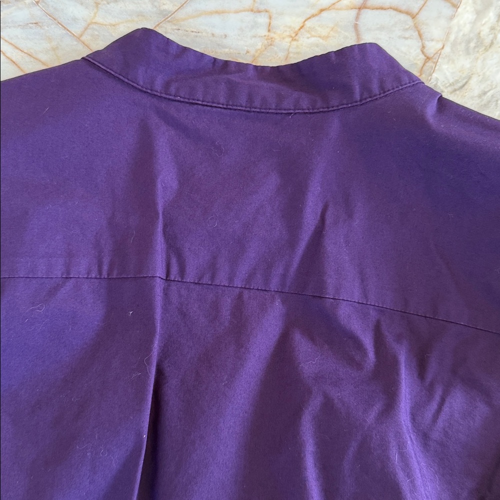Bebe‎ Deep Purple Ruffle Top Small - Picture 13 of 14